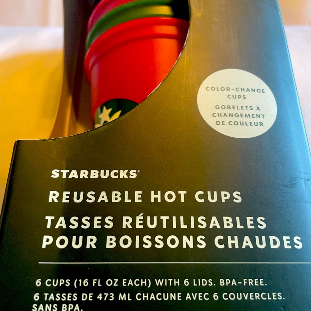 Starbucks Color Changing Reusable Hot Cups. New in box.